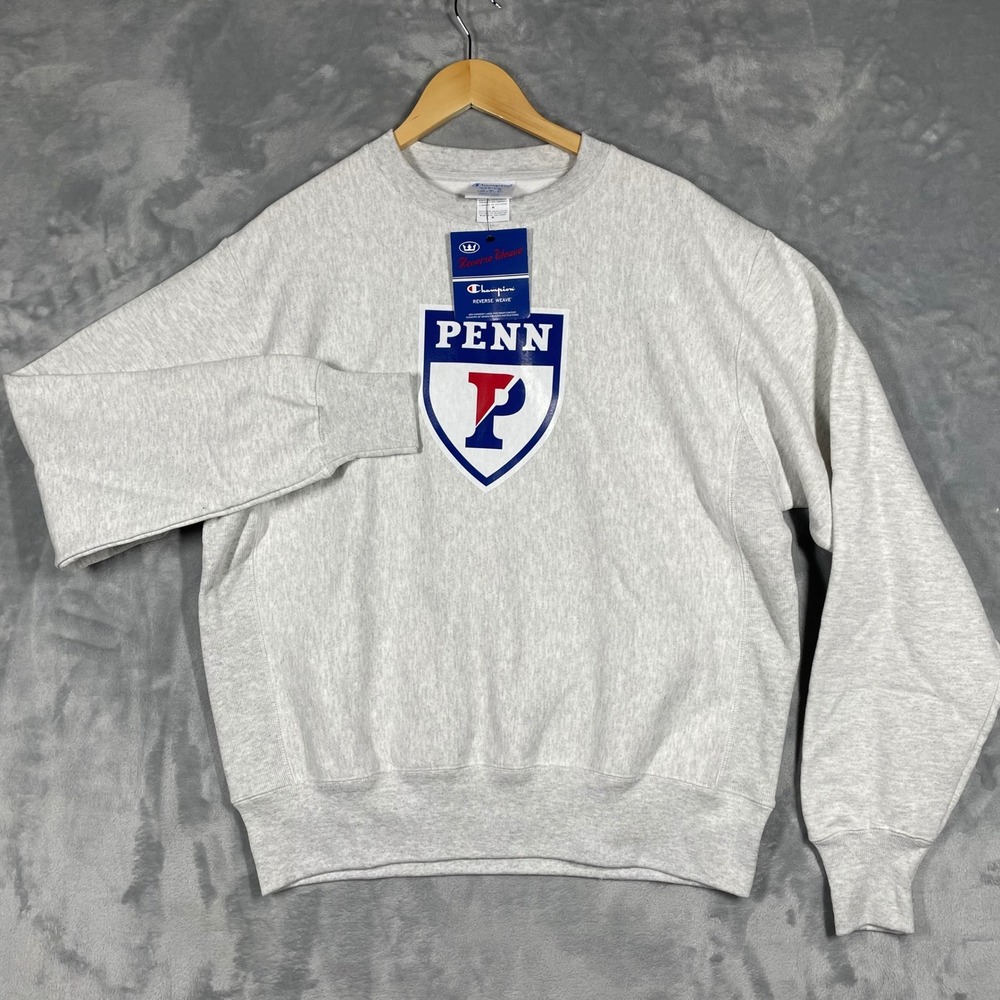 Champion Reverse Weave Penn University Sweatshirt Gray Medium CS3050 NEW - Picture 2 of 9